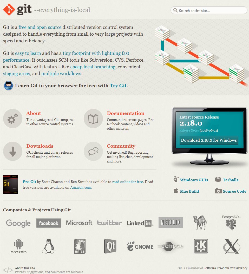 Figure 3.1 - Git website