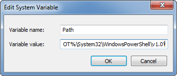 Figure 3.31 - Windows 7 path variable 